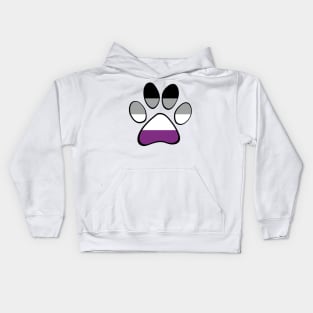 Asexual Pride Paw Kids Hoodie